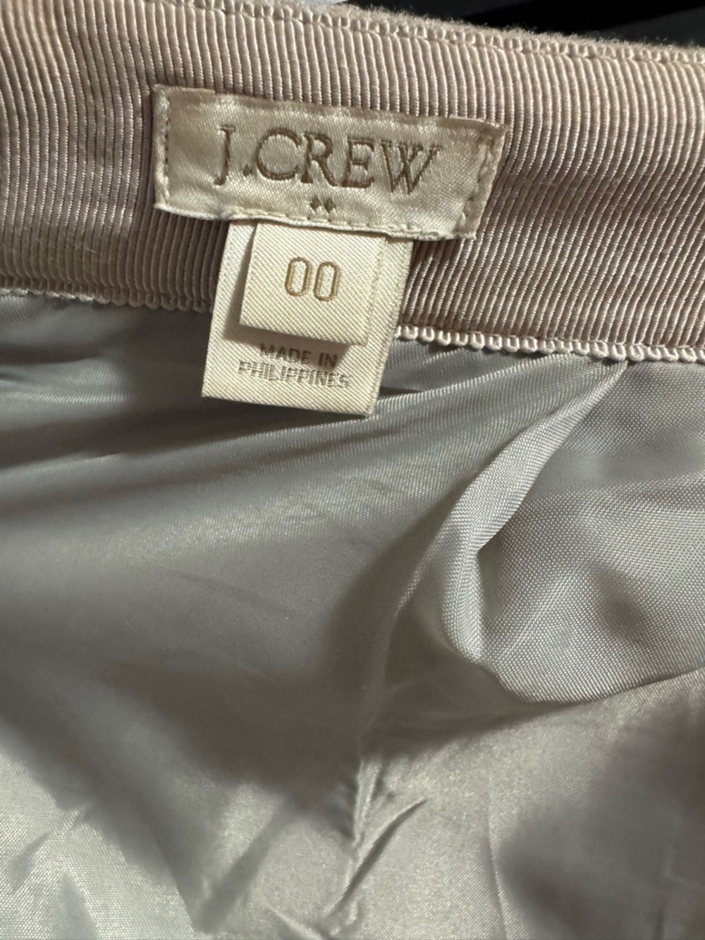 J. Crew Beige Wool-Blend Mini Skirt Size 00 - Picture 6 of 9